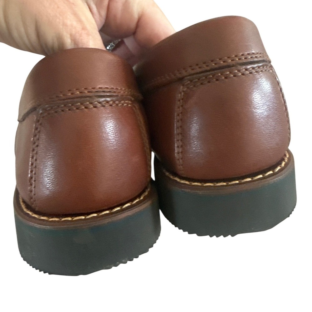 Vintage POLO Sport Ralph Lauren Atlanta Penny Loafer Leather Brown 10D NEW Prep - Picture 5 of 14